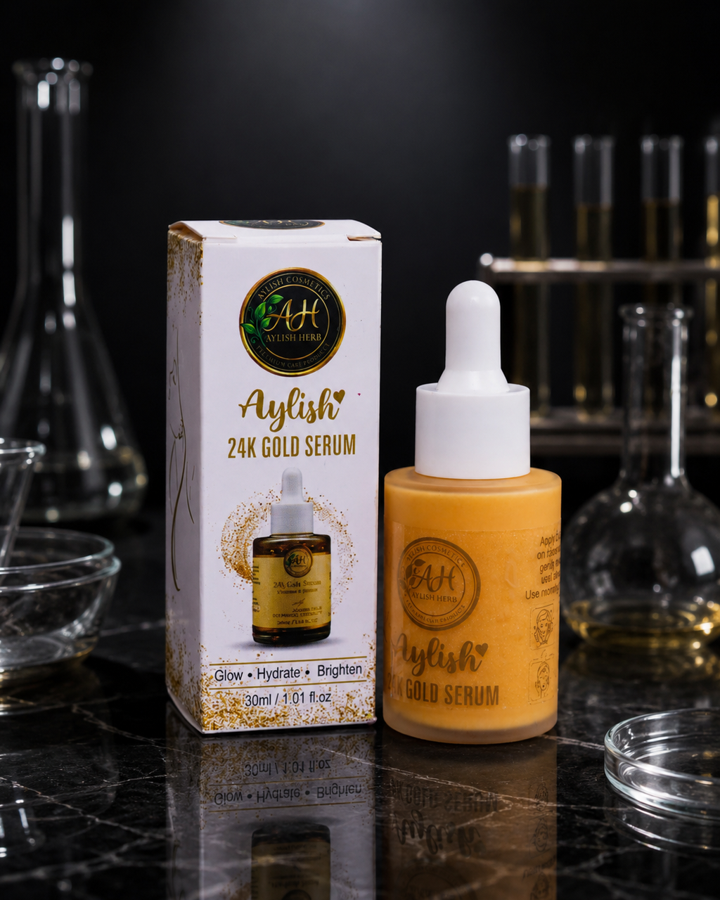 Aylish 24K Gold Serum - 30ml | Anti-Aging & Radiant Glow